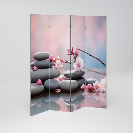 BALANCE OF NATURE Divisorio decorativo per ambienti a 4 pannelli