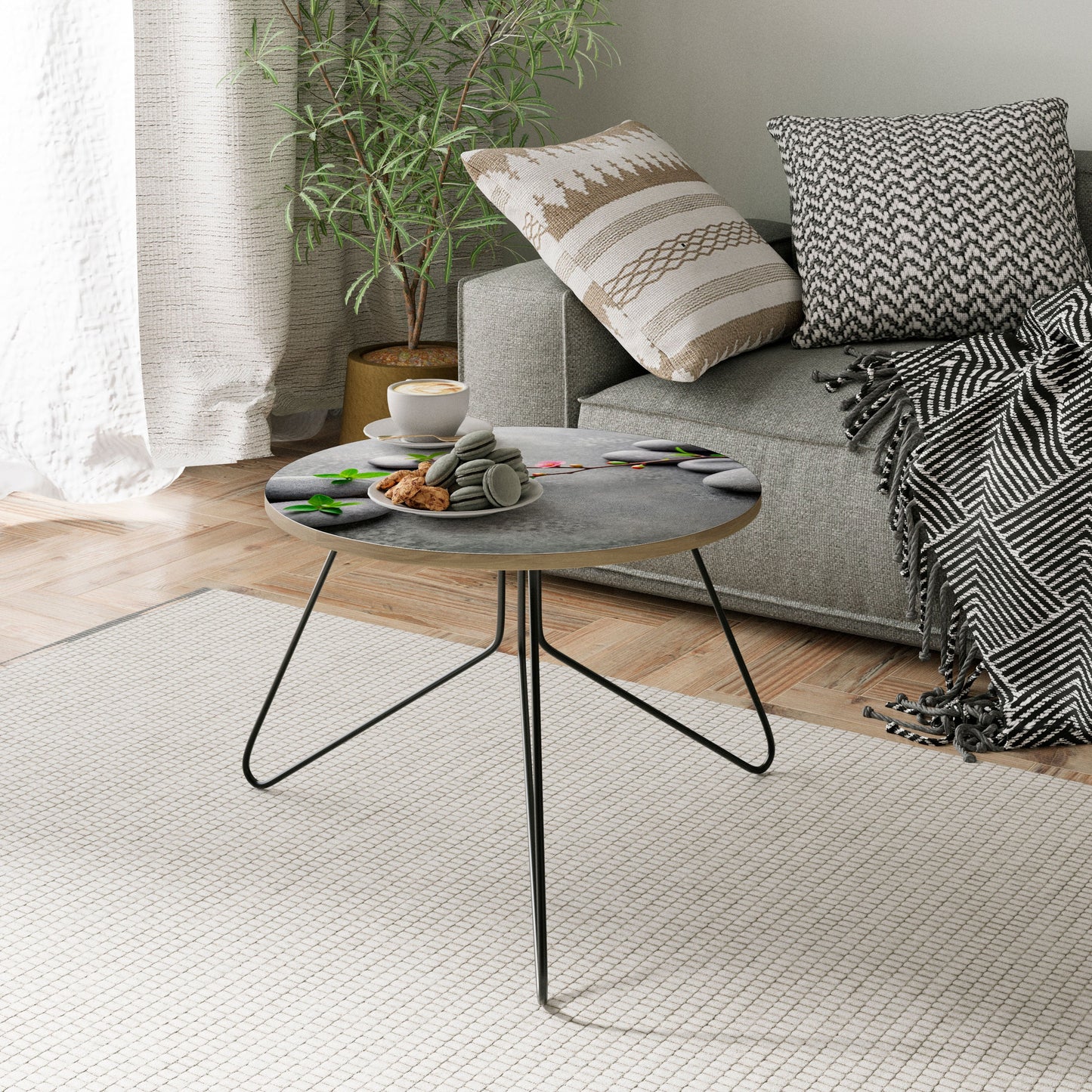 STONES AND BLOSSOMS Tavolino da Salotto Ø60