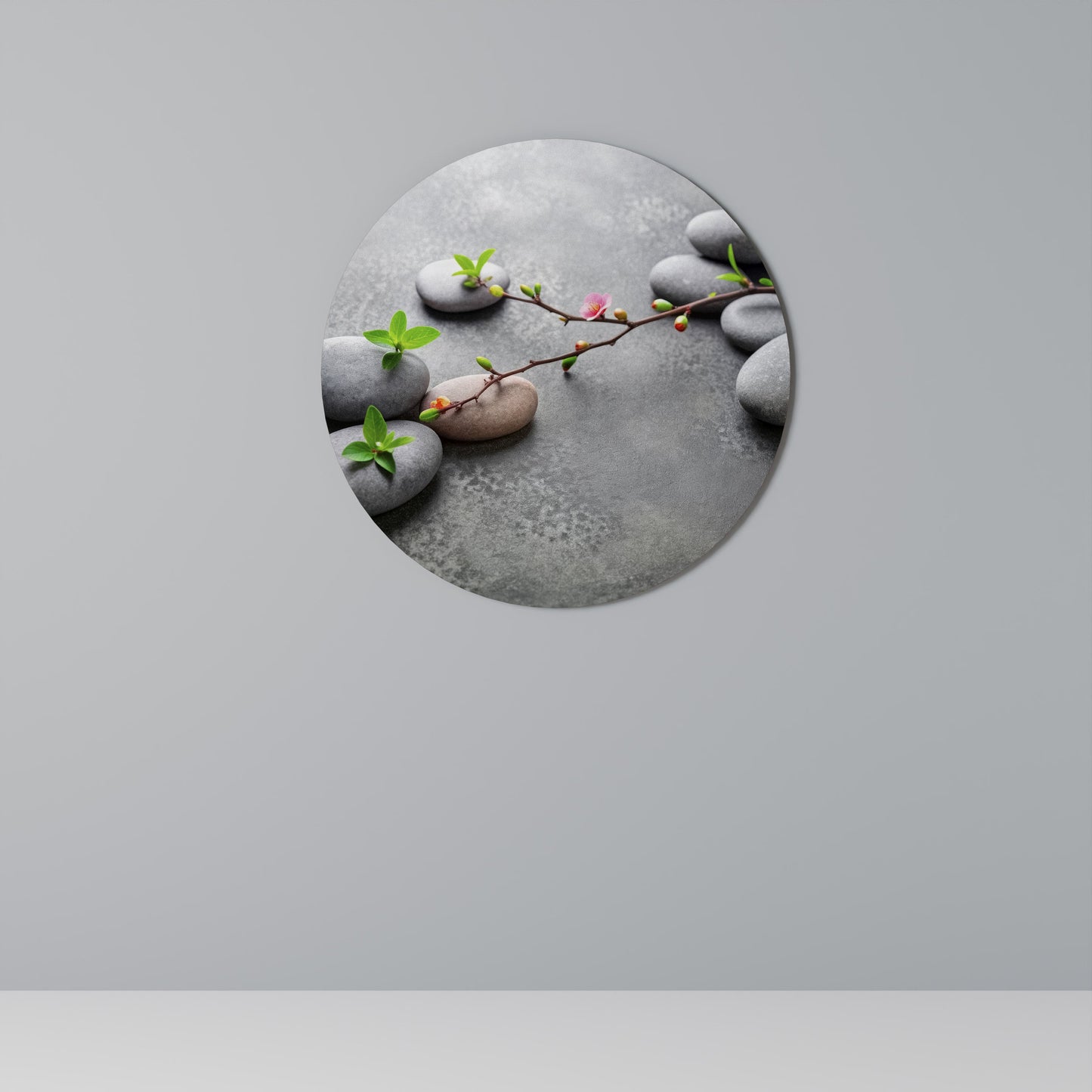 STONES AND BLOSSOMS Decorazione da Parete Rotonda