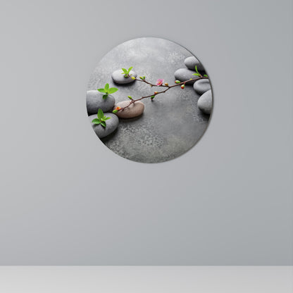 STONES AND BLOSSOMS Decorazione da Parete Rotonda