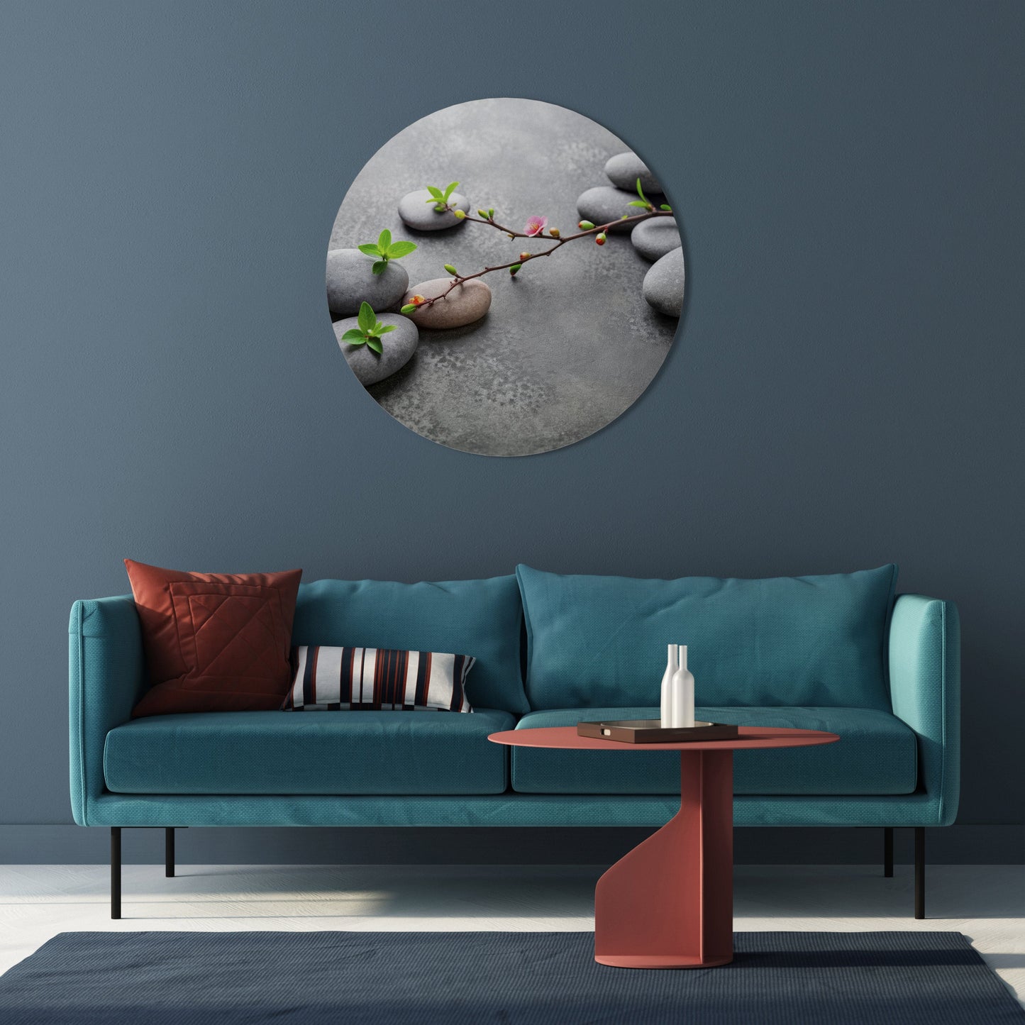 STONES AND BLOSSOMS Decorazione da Parete Rotonda