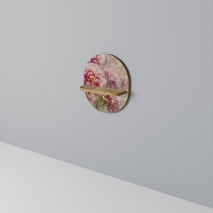 PEONY WHISPER Mensola Ovale Decorativa in Effetto Rovere