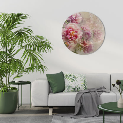 PEONY WHISPER Decorazione da Parete Rotonda