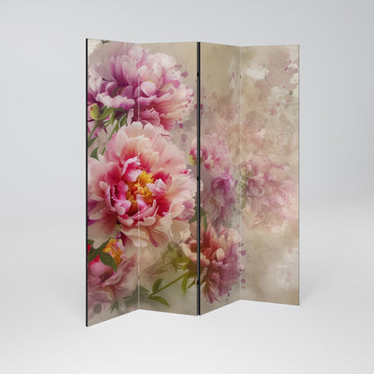 PEONY WHISPER Divisorio decorativo per ambienti a 4 pannelli