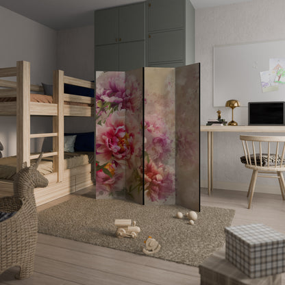 PEONY WHISPER Divisorio decorativo per ambienti a 4 pannelli