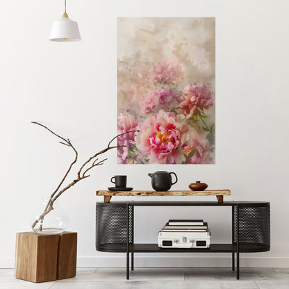 PEONY WHISPER Poster verticale staccabile e attaccabile