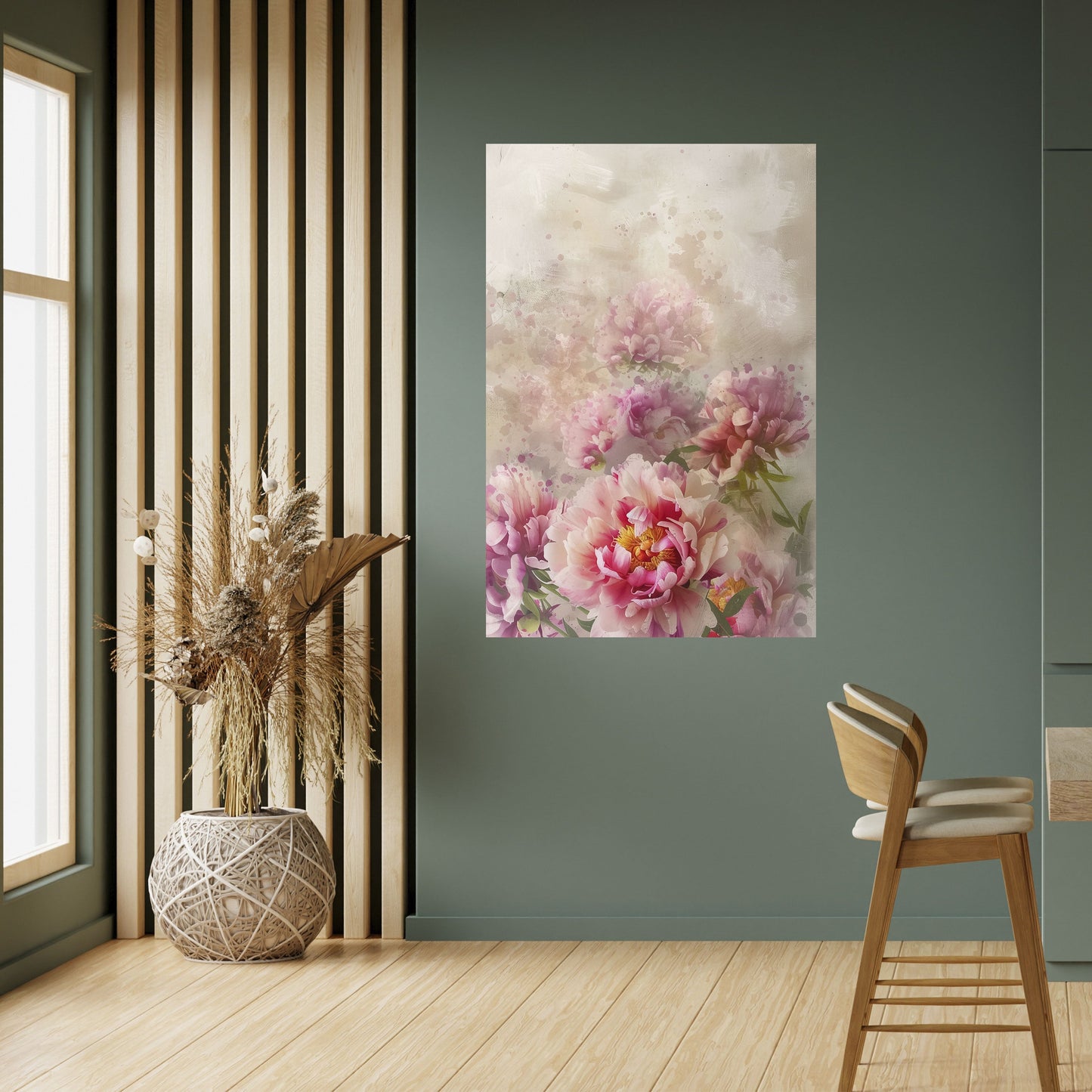 PEONY WHISPER Poster verticale staccabile e attaccabile