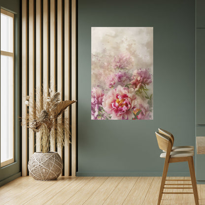 PEONY WHISPER Poster verticale staccabile e attaccabile
