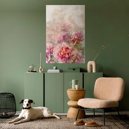 PEONY WHISPER Poster verticale staccabile e attaccabile