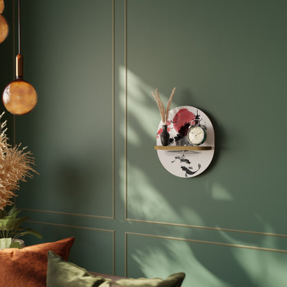 CHERRY SHADOWS Mensola Ovale Decorativa in Effetto Rovere