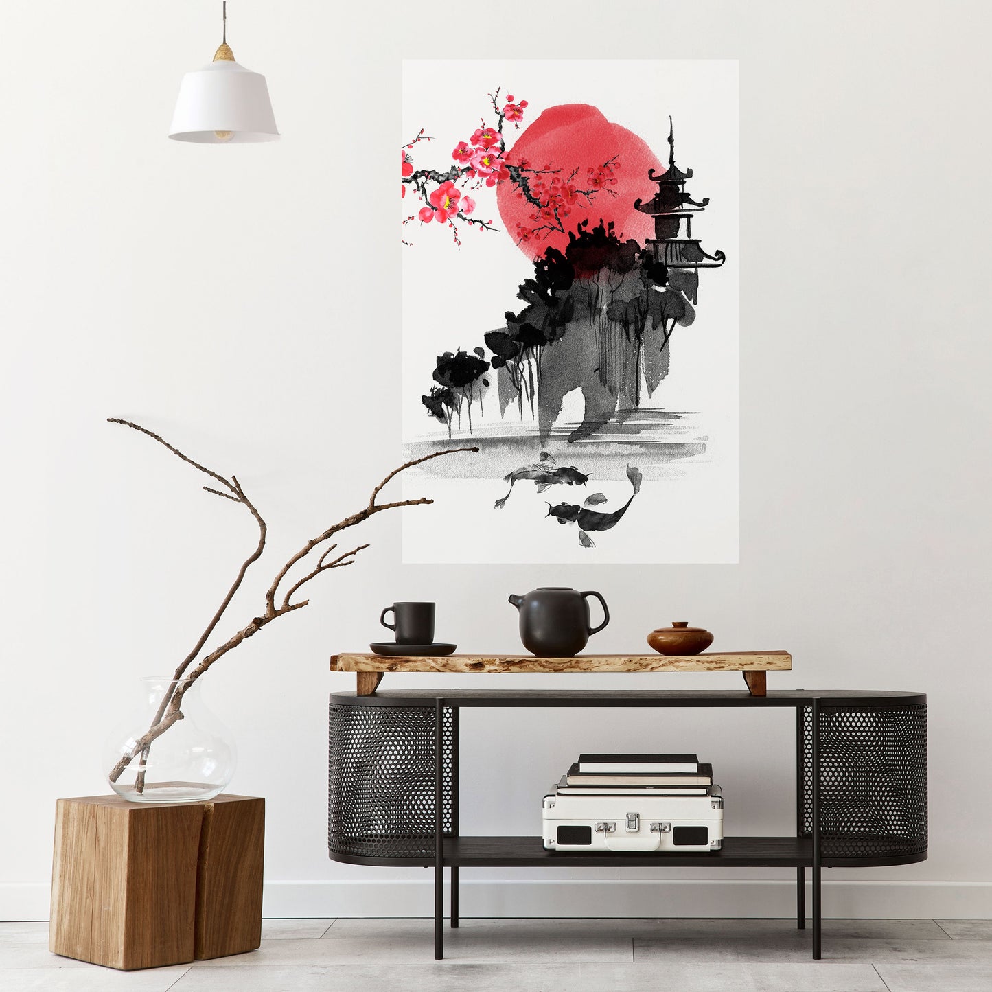 Poster verticale staccabile e attaccabile CHERRY SHADOWS