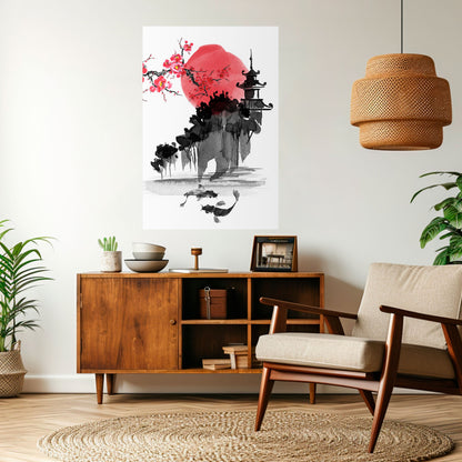 Poster verticale staccabile e attaccabile CHERRY SHADOWS