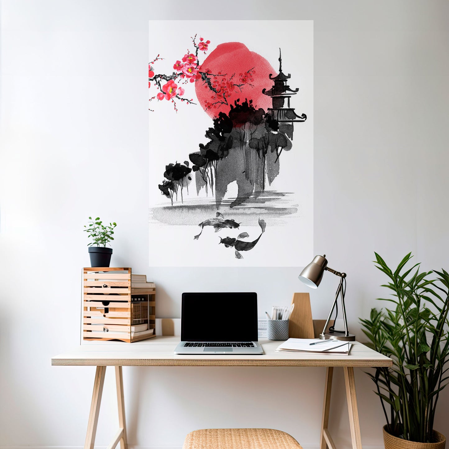 Poster verticale staccabile e attaccabile CHERRY SHADOWS