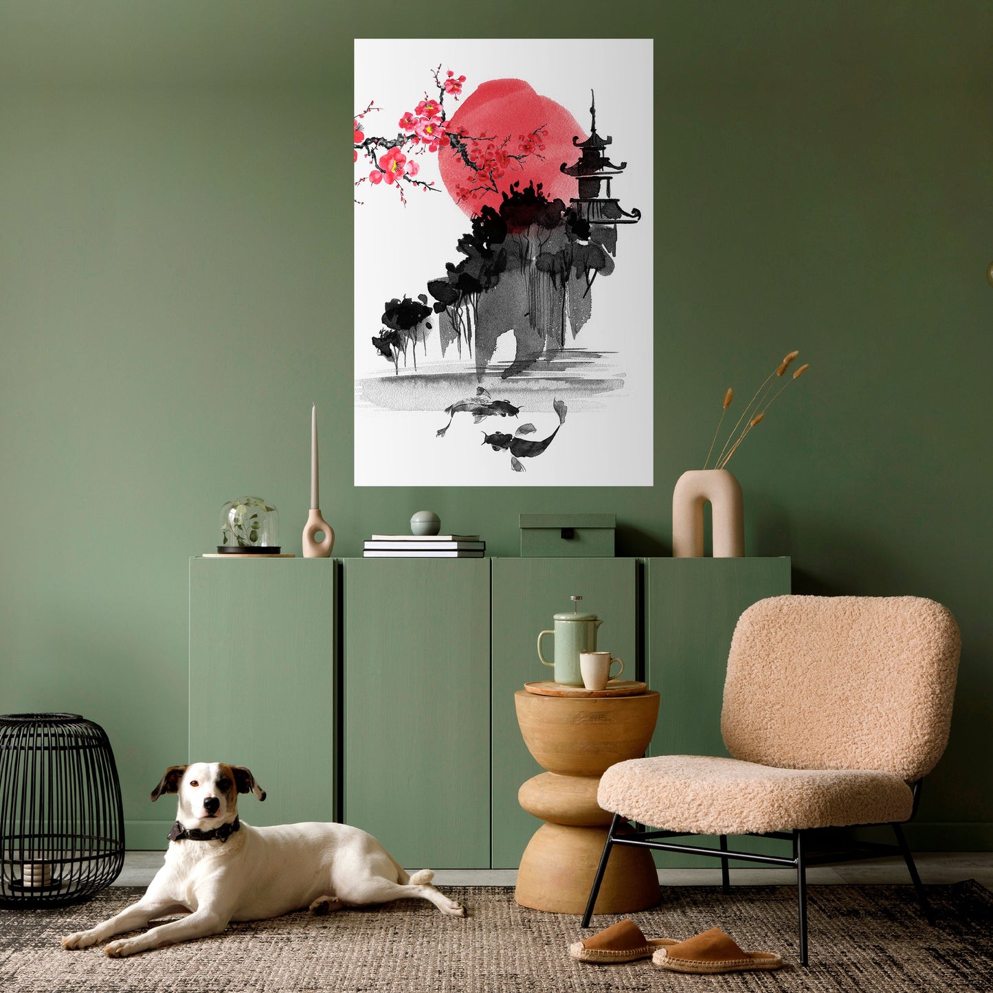 Poster verticale staccabile e attaccabile CHERRY SHADOWS