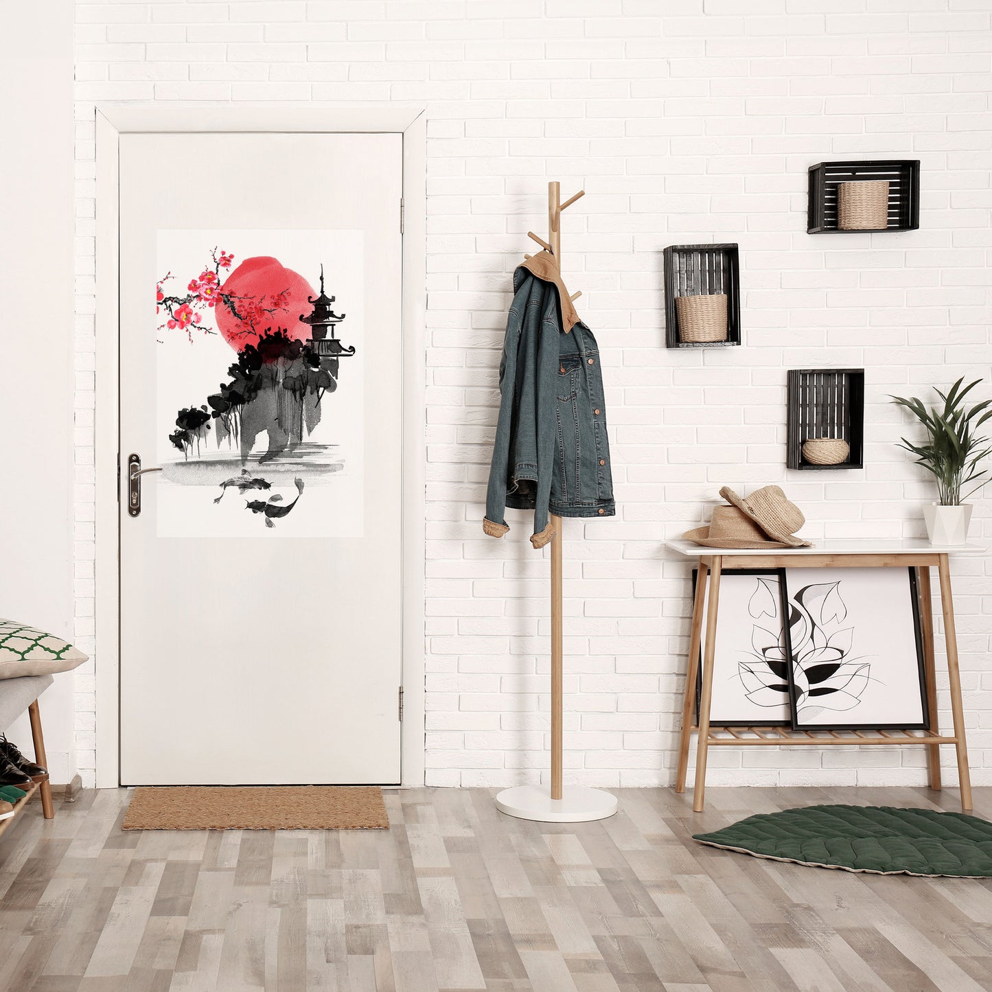 Poster verticale staccabile e attaccabile CHERRY SHADOWS