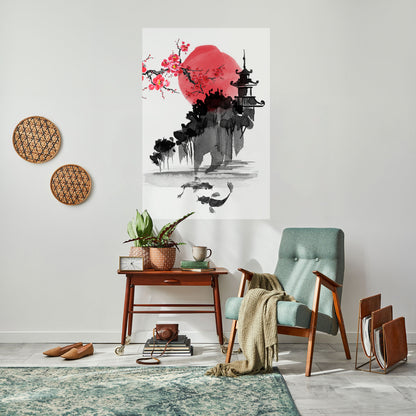 Poster verticale staccabile e attaccabile CHERRY SHADOWS
