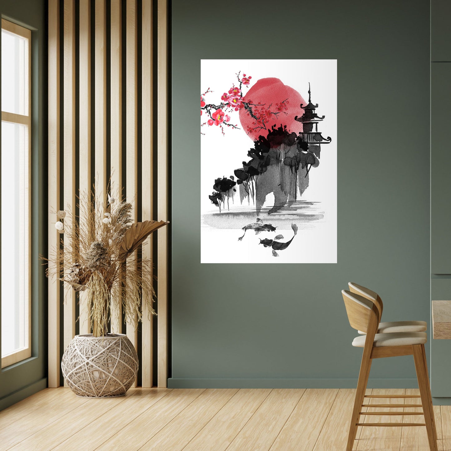 Poster verticale staccabile e attaccabile CHERRY SHADOWS