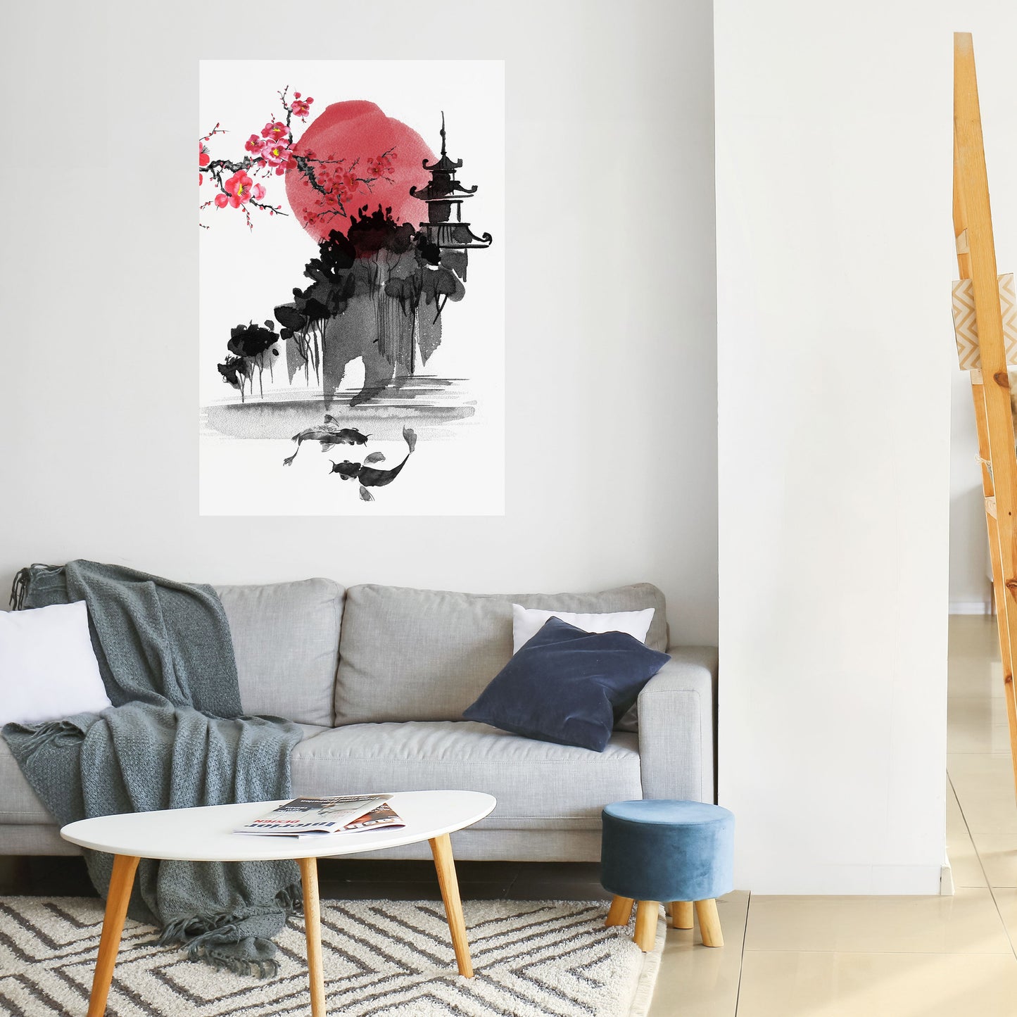 Poster verticale staccabile e attaccabile CHERRY SHADOWS