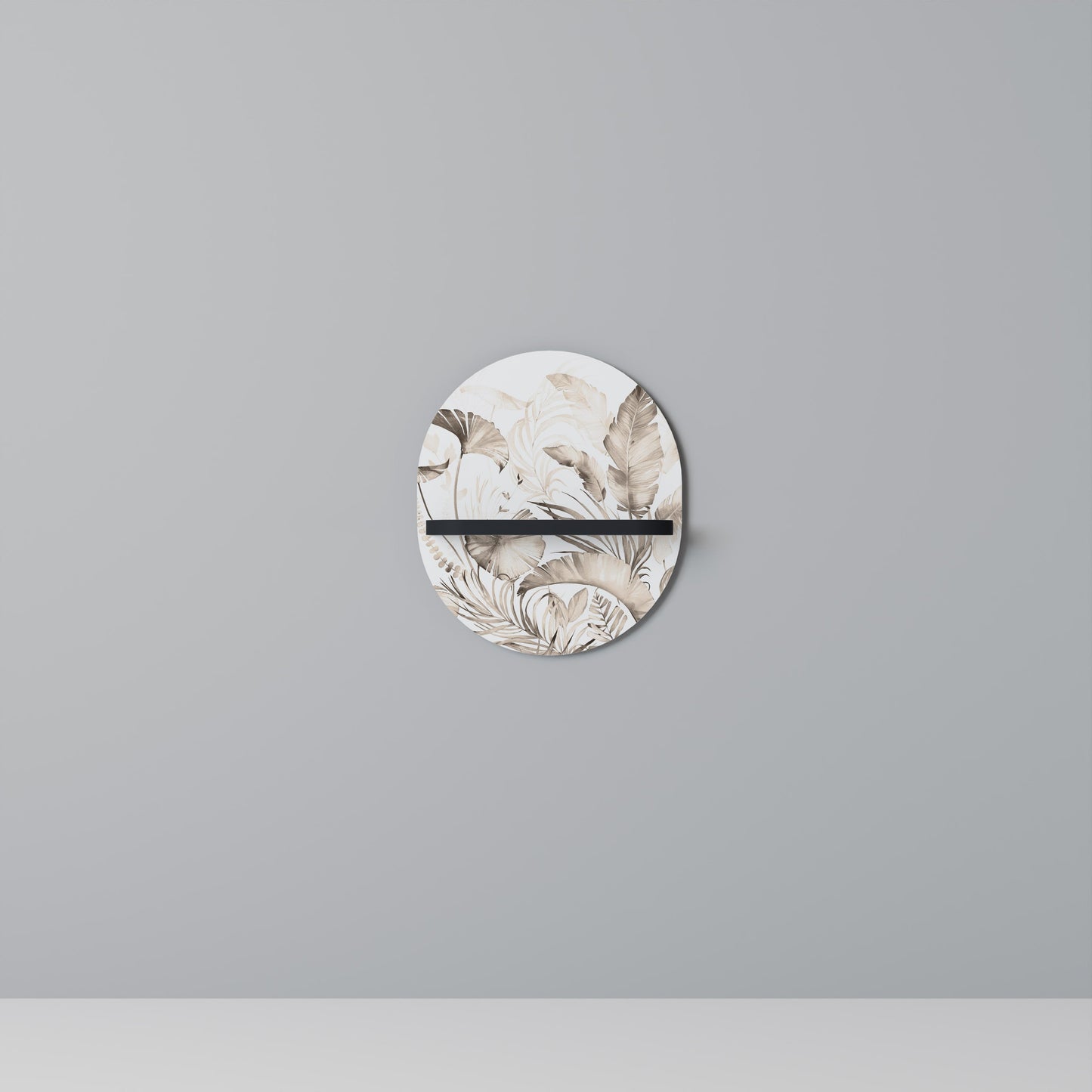 GRACEFUL DAYS Mensola Ovale Decorativa con Finitura Nera