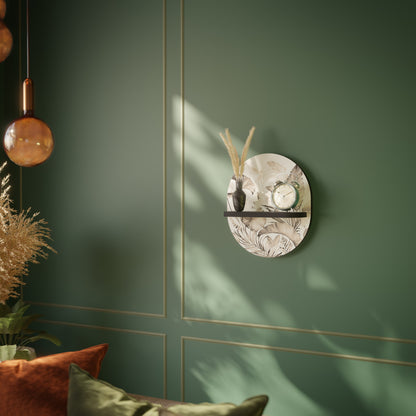 GRACEFUL DAYS Mensola Ovale Decorativa con Finitura Nera