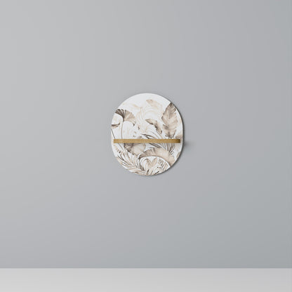 GRACEFUL DAYS Oval Art Shelf In Oak Effect