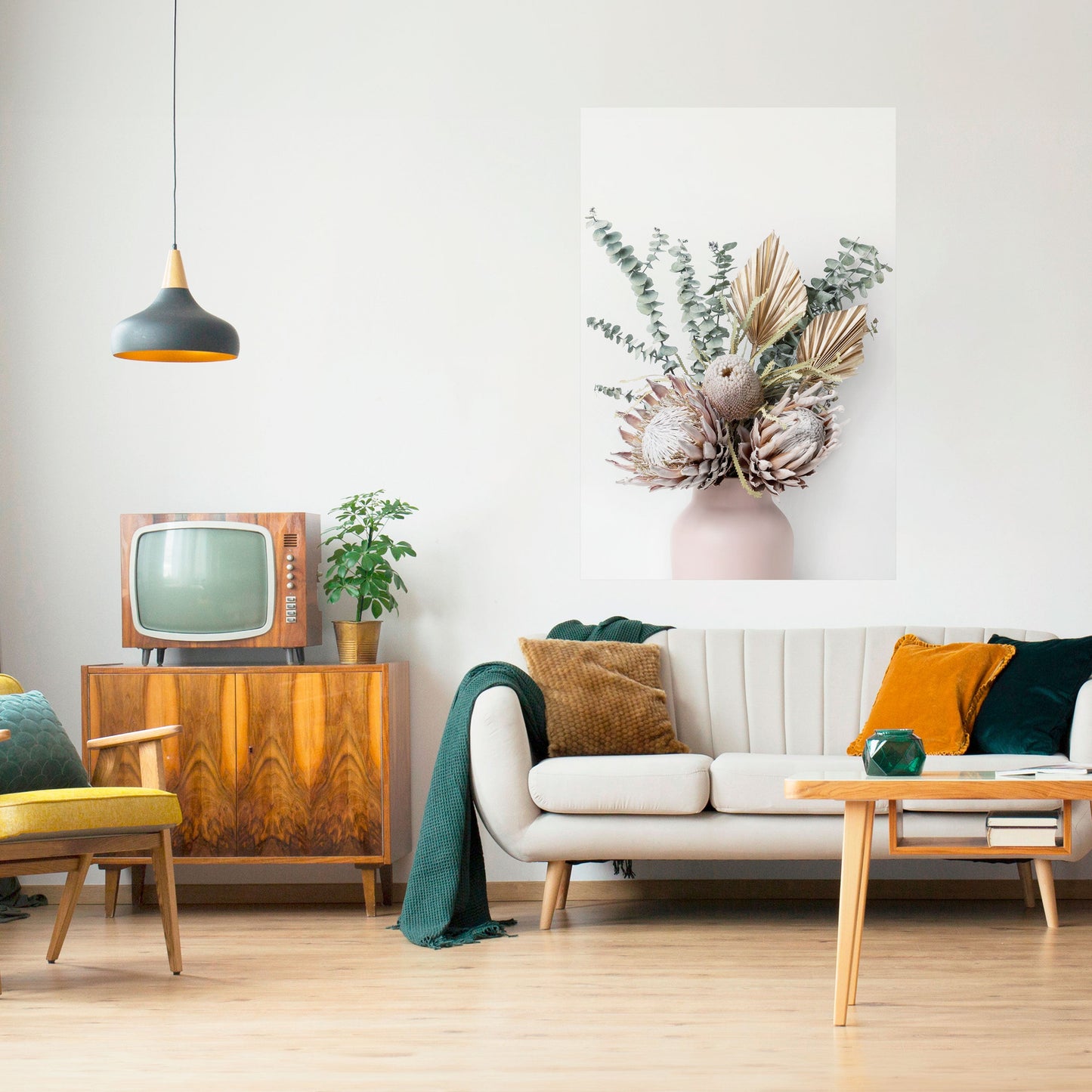 Poster verticale staccabile e attaccabile "LA CAVALIERA DORATA DELLA NATURA"