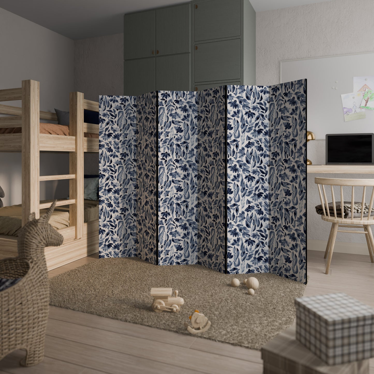 FLORAL FANTASY FABLE Divisorio decorativo per ambienti a 6 pannelli