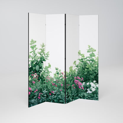 FLORAL SERENITY BARRIER Divisorio decorativo per ambienti a 4 pannelli