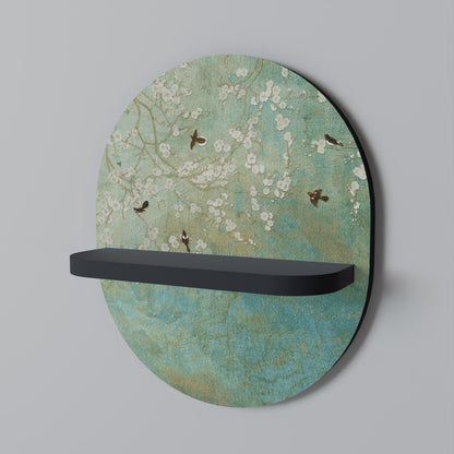 BLOOMING CHARM Mensola Ovale Decorativa con Finitura Nera