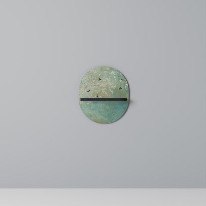 BLOOMING CHARM Mensola Ovale Decorativa con Finitura Nera