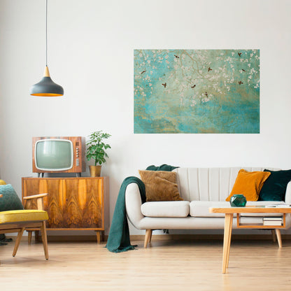 Poster orizzontale staccabile e attaccabile BLOOMING CHARM