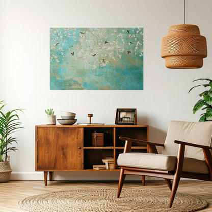 Poster orizzontale staccabile e attaccabile BLOOMING CHARM