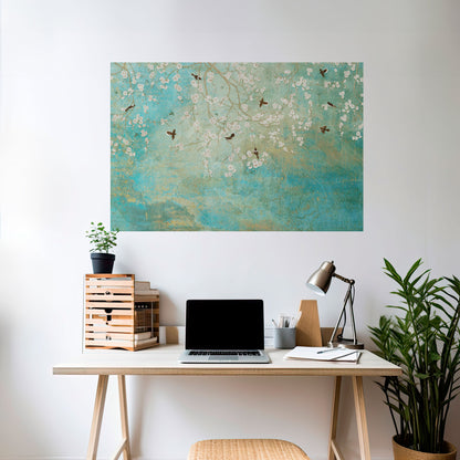 Poster orizzontale staccabile e attaccabile BLOOMING CHARM