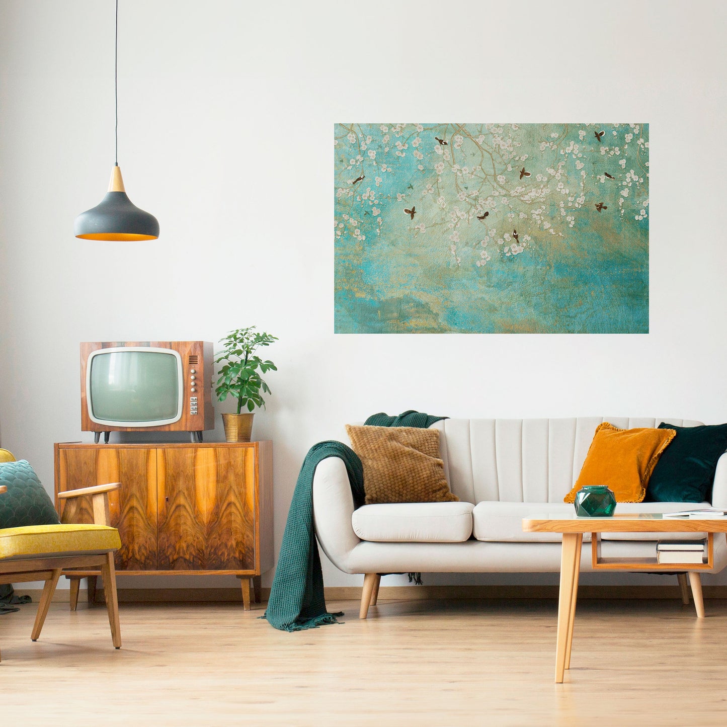 Poster orizzontale staccabile e attaccabile BLOOMING CHARM