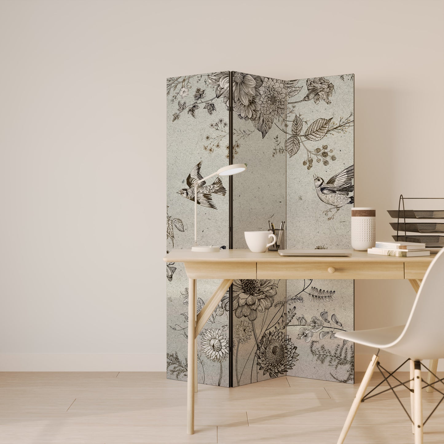 FLY ME TO THE SUN - Divisorio decorativo per ambienti a 3 pannelli