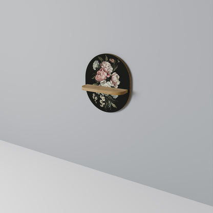 LUSH ELEGANCE Oval Art Shelf In Oak Effect