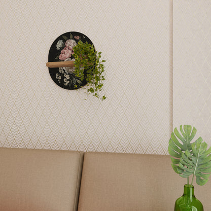 LUSH ELEGANCE Oval Art Shelf In Oak Effect