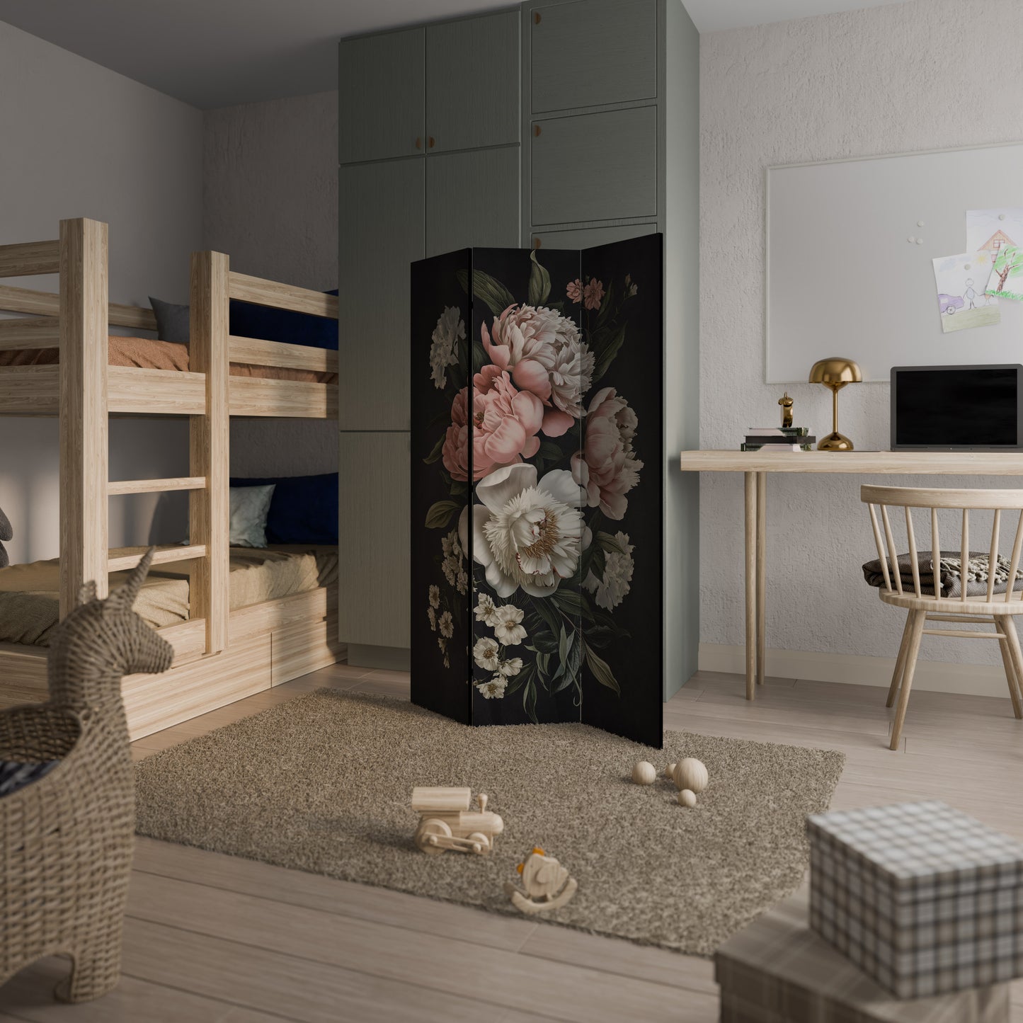 LUSH ELEGANCE Divisorio decorativo per ambienti a 3 pannelli