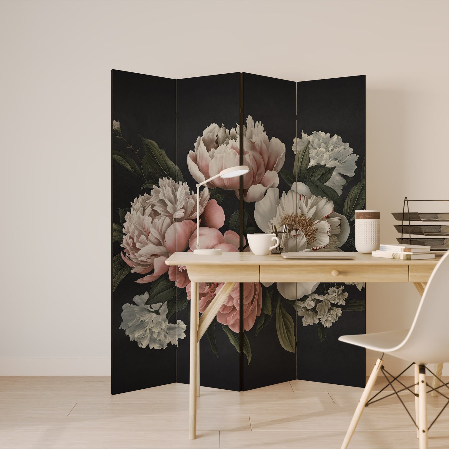 LUSH ELEGANCE Divisorio decorativo per ambienti a 4 pannelli