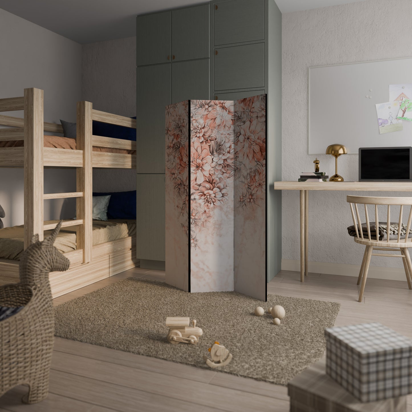 MARBLE GARDEN FANTASY Divisorio decorativo per ambienti a 3 pannelli