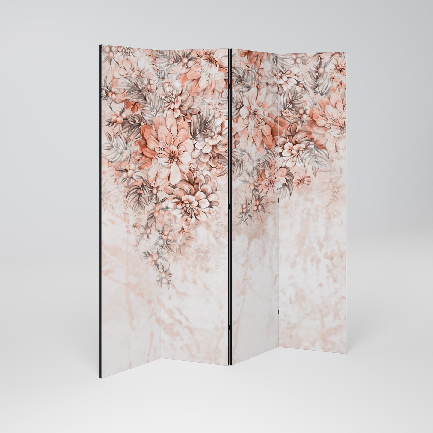 MARBLE GARDEN FANTASY Divisorio decorativo per ambienti a 4 pannelli