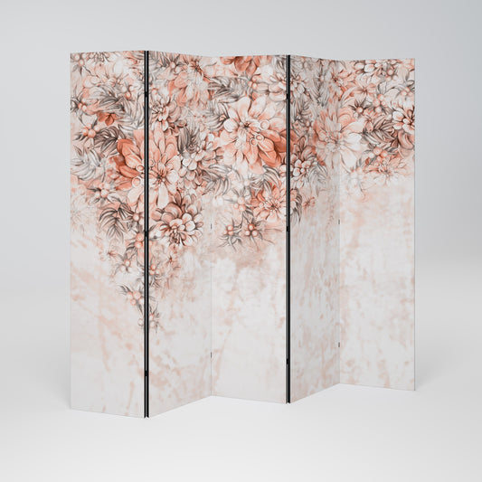 MARBLE GARDEN FANTASY Divisorio decorativo per ambienti a 5 pannelli