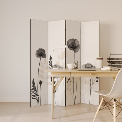 POPPY ALLURE Divisorio decorativo per ambienti a 4 pannelli