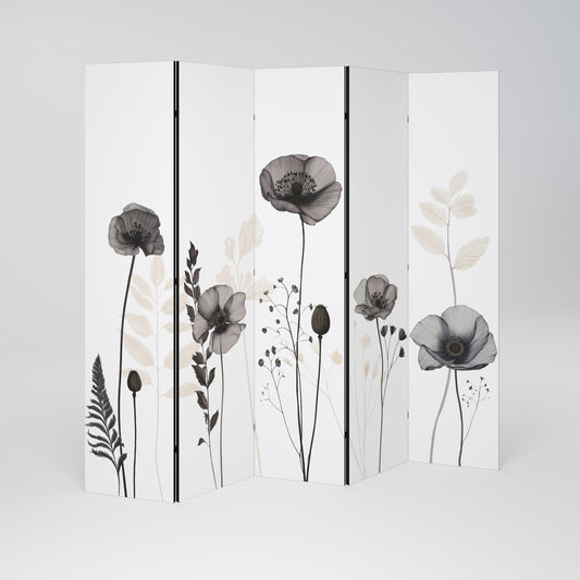 Divisorio decorativo per ambienti a 5 pannelli POPPY ALLURE
