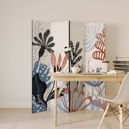 ORGANIC ASSEMBLAGE Decorative 4-Panel Room Divider