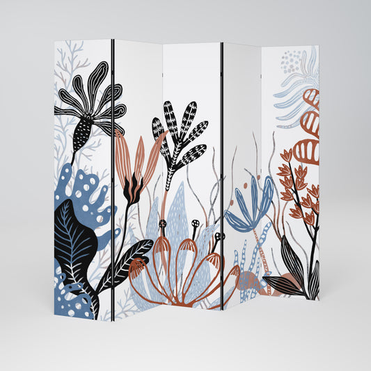 ORGANIC ASSEMBLAGE Divisorio decorativo per ambienti a 5 pannelli