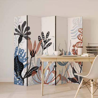 ORGANIC ASSEMBLAGE Divisorio decorativo per ambienti a 5 pannelli