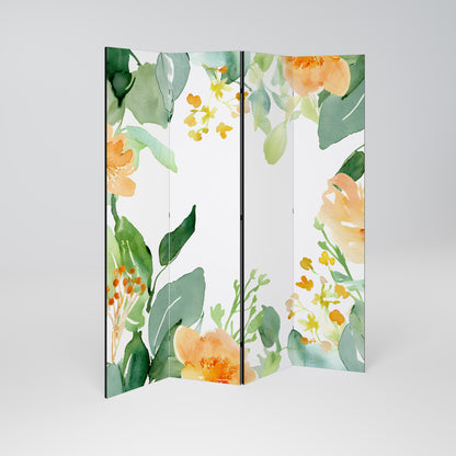 FLORAL SERENITY SPLIT Decorative 4-Panel Room Divider