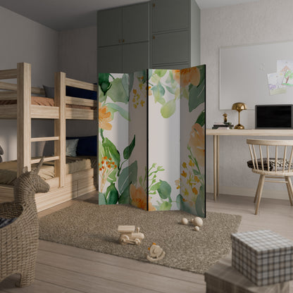 FLORAL SERENITY SPLIT Decorative 4-Panel Room Divider