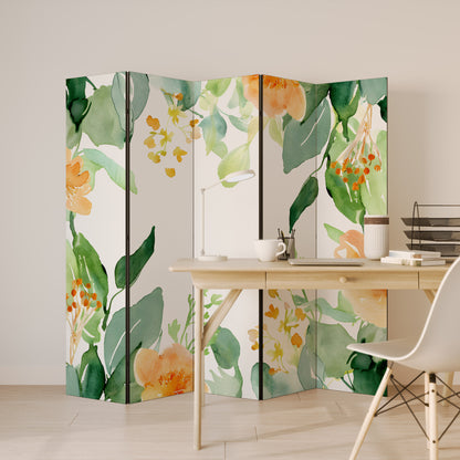 FLORAL SERENITY SPLIT Decorative 5-Panel Room Divider